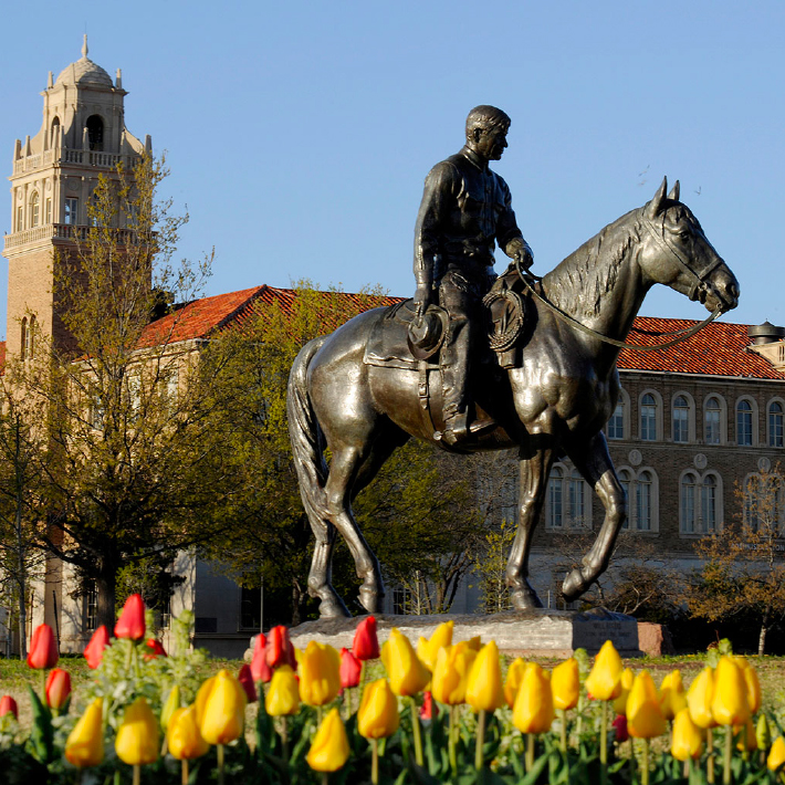 Will Rogers on Soapsuds on the Campus of Texas Tech University